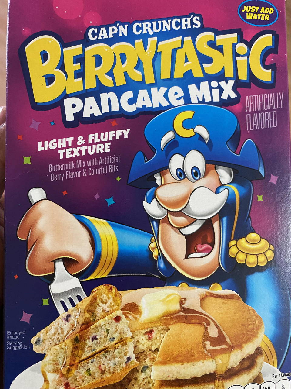 Cap'n Crunch Berrytastic Pancake Mix box