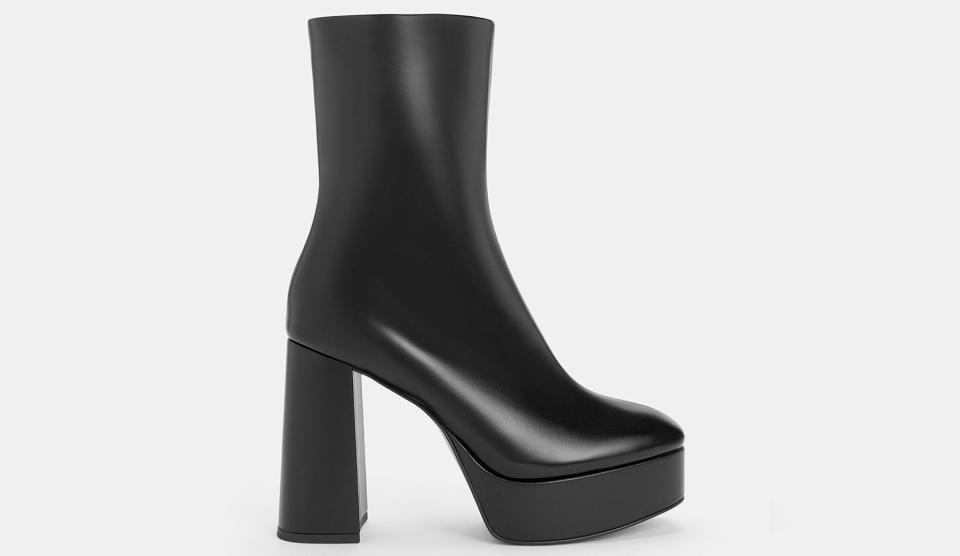 Charles & Keith, boots, black boots, platforms, platform heels, platform boots, heels, high heels, block heels