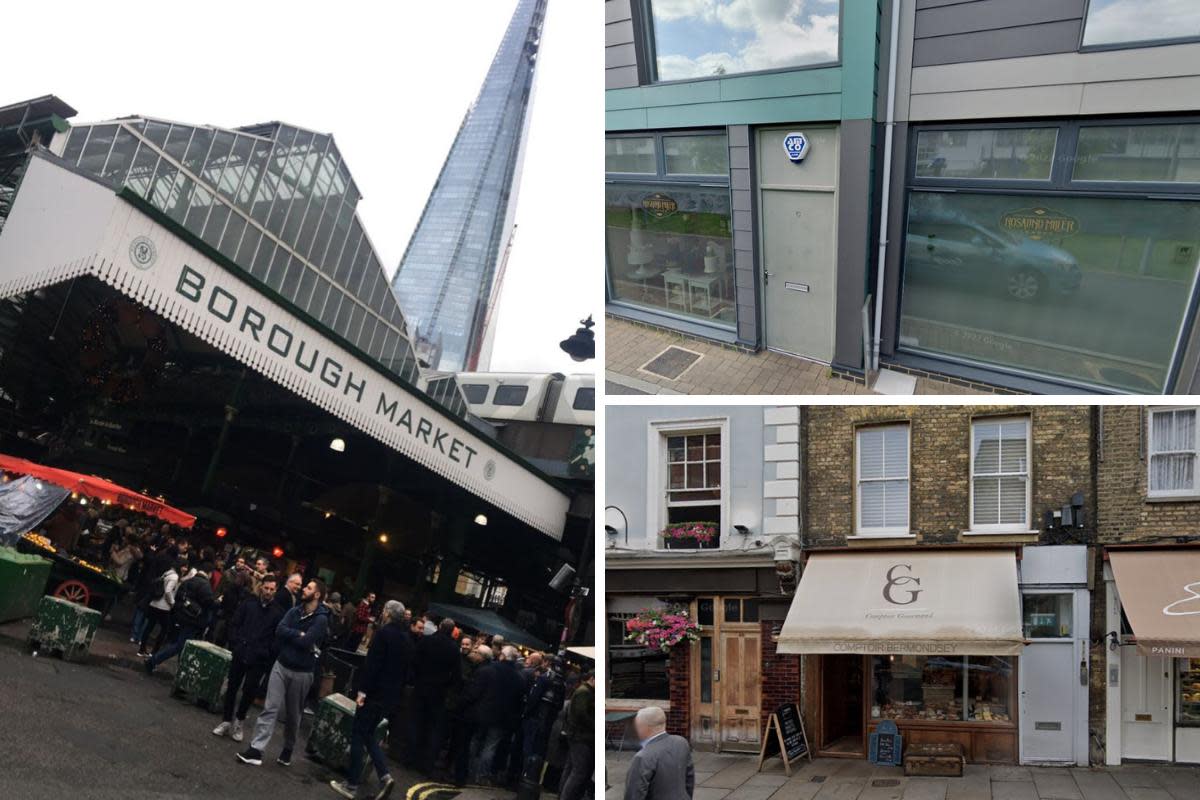 Borough Market, Rosalind Miller Cakes Emperor House and Comptoir Gournamd Bakery all won at the World Pastry Awards 2024 <i>(Image: Google maps street view/Newsquest)</i>
