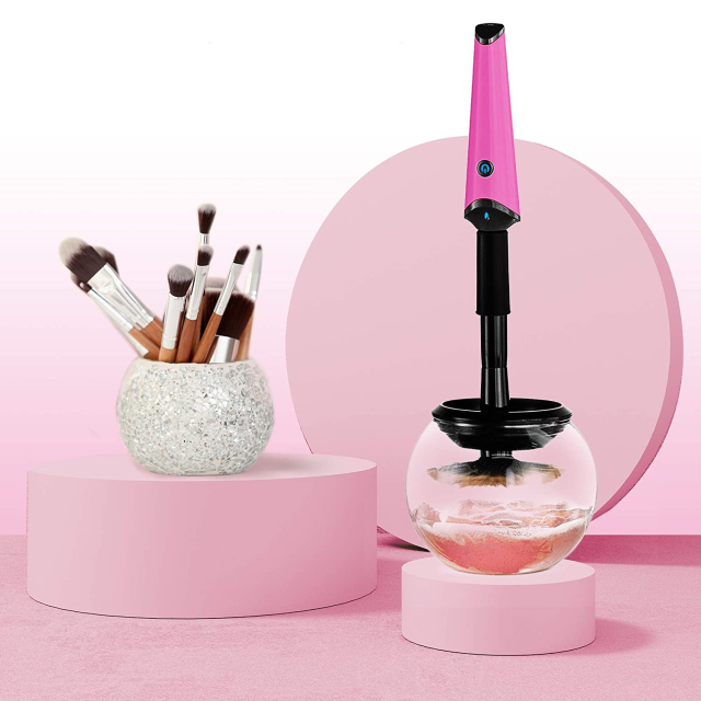 This Electric Makeup Brush Cleaner Made My Brushes Look New Again