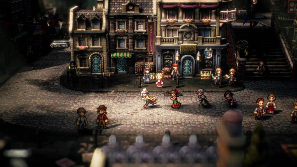 Octopath Traveler 2 city running