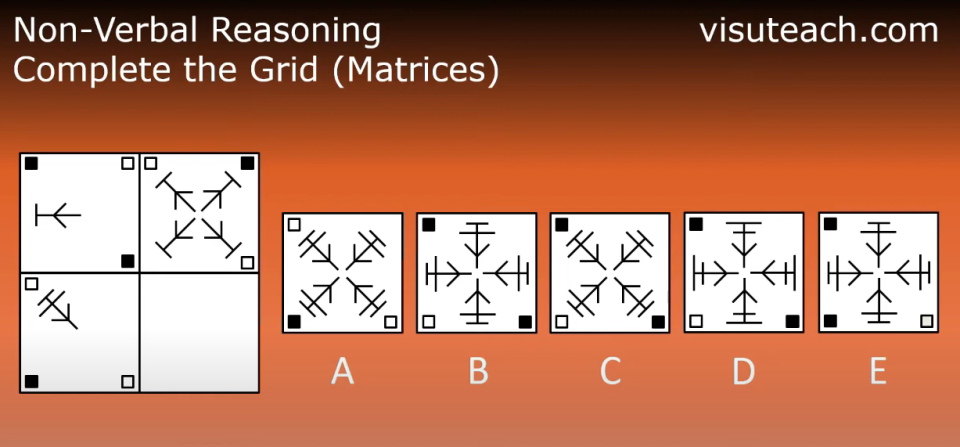 non-verbal reasoning test