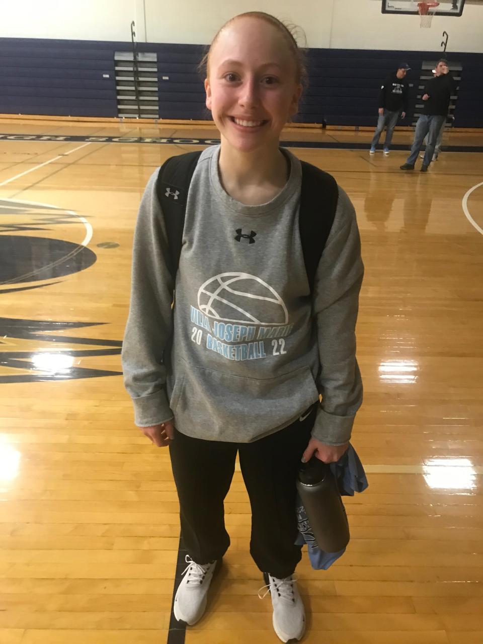 Tori Nigro scored 18 points to lead Villa Joseph Marie to a 56-26 win over Mastery North in the first round of the PIAA Class 4A basketball tournament on Wednesday, March 9.