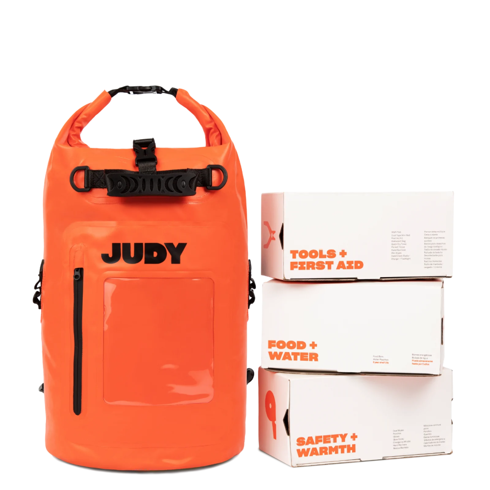 orange survival kit judy