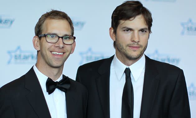 Michael and Ashton Kutcher in 2013.