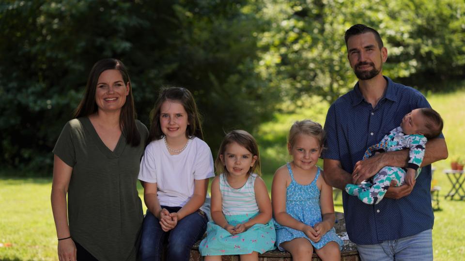 Phil Caldwell and Sabrina married in 2014 and went on to have three daughters. Last summer, Sabrina gave birth to their first son.  / Credit: CBS News/Ron Hill