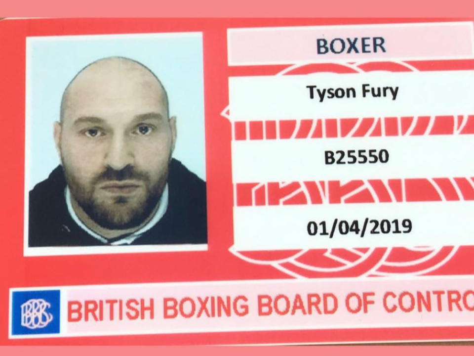 Tyson Fury has been granted a new boxing licence by the BBBoC: Getty