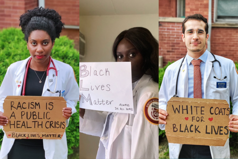 Medical students at Loyola University Chicago organized a campaign in support of the Black Lives Matter movement.  / Credit: Courtesy of Jessica Simpson