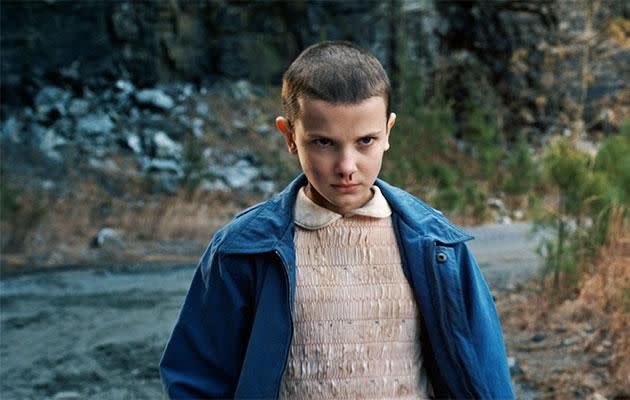 Millie plays Eleven in the Netflix drama series. Photo: Netflix