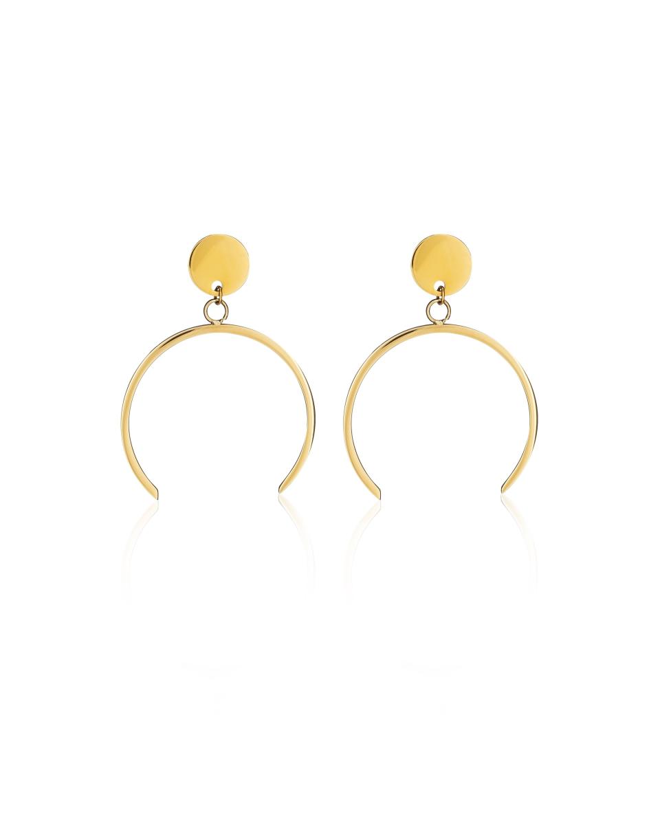 These hypoallergenic gold hoop earrings are made of biocompatible materials, a pure titanium stud base, and a 14k gold vermeil hanging earring. Tini Lux donates $1 from each sale to Initiative: Eau, a nonprofit that strives to provide universal access to safe drinking water. During checkout, customers are also given the option to donate an additional dollar amount to their order.&lt;br&gt;&lt;br&gt; <strong><a href="https://tinilux.com/collections/all_earrings/products/lucky-horseshoe-gold">Tini Lux: Lucky Horseshoe Hoops, $60﻿</a></strong>