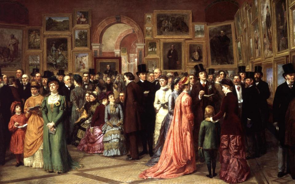 William Powell Frith, A Private Show στη Βασιλική Ακαδημία, 1881 (1883)