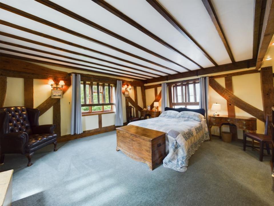 East Anglian Daily Times: One of the bedrooms, with views over the garden