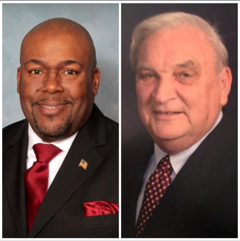 Marion County School Board incumbent Eric Cummings, left, will face retired United States Postal Service postmaster Steve Swett in District 3 in the Aug. 23 primary.