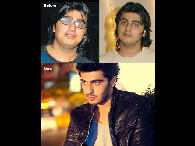 <p><b>9. Arjun Kapoor </b> </p> <p> Our Bollywood ladies are not the only one struggling with weight problems. Son of producer Boney Kapoor- Arjun made his debut in the industry with Ishaqzaade. Arjun who flaunted his six pack abs in Chokra Jawan song, weighed 130 kilos before being signed by Aditya Chopra in his film. </p>
