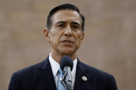 Former congressman Darrell Issa speaks during a news conference Thursday, Sept. 26, 2019, in El Cajon, Calif. Issa, a former congressman, announced he will attempt a return to Congress to replace fellow Republican and longtime-U.S. Rep. Duncan Hunter, who is running for re-election while under indictment on corruption charges. (AP Photo/Gregory Bull)