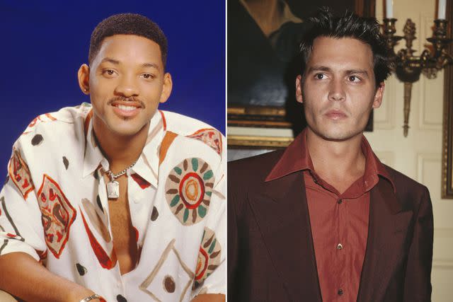 <p>getty (2)</p> Will Smith and Johnny Depp, early casting choices for Neo