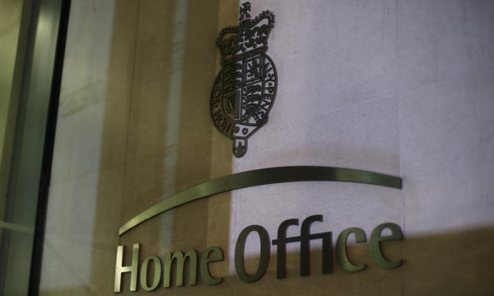 The sign outside the Home Office in Westminster, London.