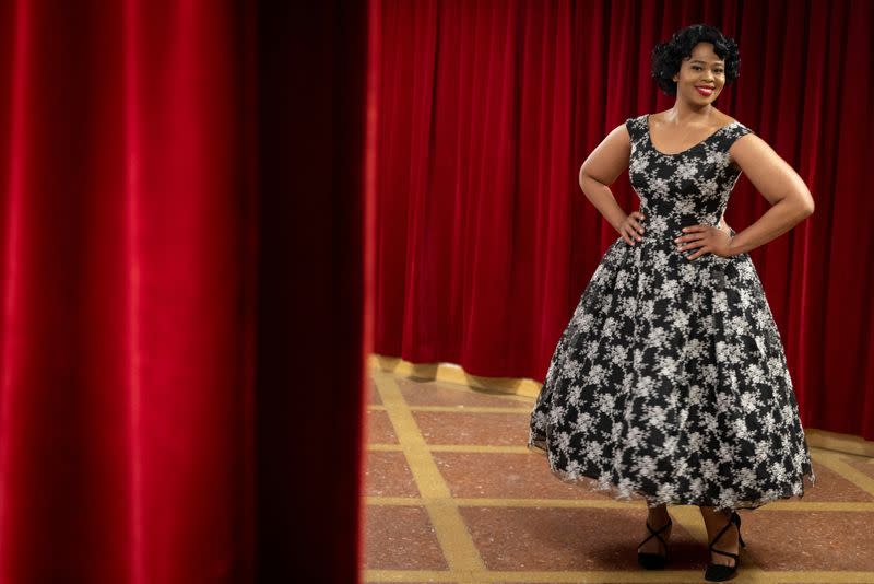 Opera star Pretty Yende poses for portraits in the Vienna State Opera