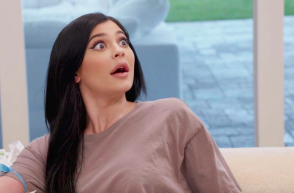 The actual faces we made when we found out how much Kylie spent on her birthday hair extensions. Source: E!