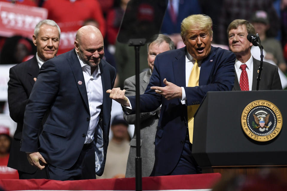 Dana White and Donald Trump have long been in each other's corners. (AAron Ontiveroz/The Denver Post/Getty Images)