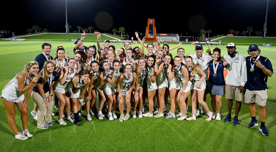 American Heritage- Delray takes on Lake Highland Prep in a girls 1A lacrosse state championship matchup in Naples, Fla., Friday, May 6, 2023.  (Photo/Chris Tilley)