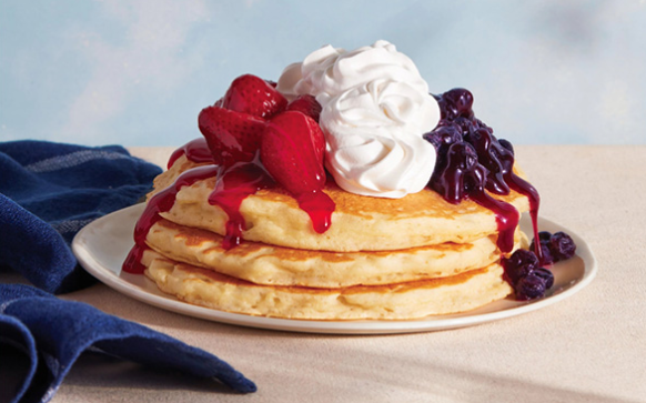 IHOP breaks out its Red, White and Blueberry Pancakes for patriotic holidays such as Veterans Day.