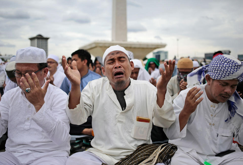 Rally against Jakarta’s minority Christian Governor in Indonesia