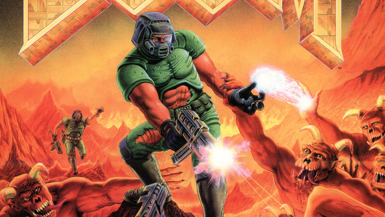  The cover of the video game Doom. 