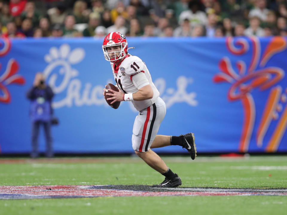 Georgia QB Jake Fromm is viewed as a high-floor, lower-ceiling NFL draft prospect. (Photo by John Bunch/Icon Sportswire via Getty Images)