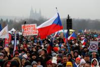 Protest against COVID-19 measures, in Prague