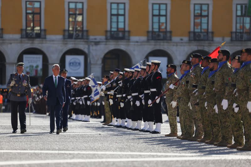 Military ceremony commemorating 50th anniversary of Portugal's Carnation Revolution in Lisbon