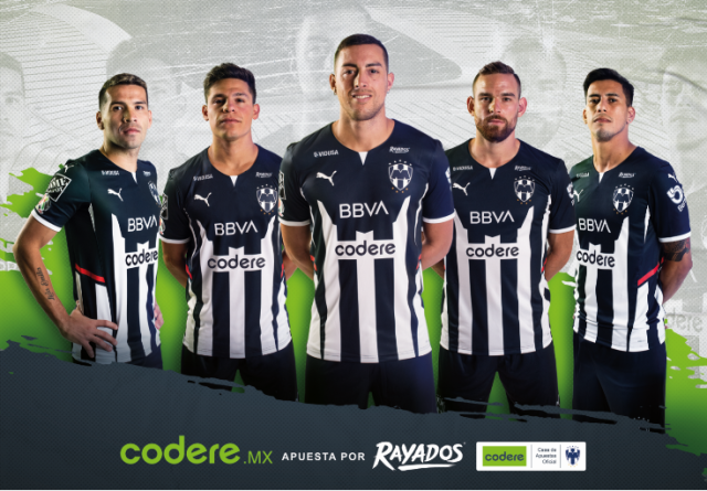 Codere to appear on the shirt of the Club de Futbol Monterrey Rayados of  Mexico