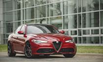 <p>An emotional, hot-blooded Italian sedan, the Giulia sets pulses racing even before you get behind the wheel. A 280-hp turbocharged 2.0-liter inline-four with an eight-speed automatic and rear-wheel drive are standard in this <em>Car and Driver</em> 10Best Cars winner. Leather seats, dual exhaust tips, and a flat-bottom steering wheel are also standard, while all-wheel drive is optional. A 6.5-inch or optional 8.8-inch touchscreen provide connectivity; high-tech features such as adaptive cruise control are available. <a rel="nofollow noopener" href="https://www.caranddriver.com/alfa-romeo/giulia" target="_blank" data-ylk="slk:READ MORE ››;elm:context_link;itc:0;sec:content-canvas" class="link ">READ MORE ››</a></p>