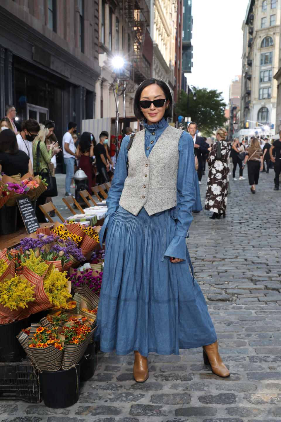 Front row at Tory Burch RTW Spring 2022. - Credit: Masato Onoda for WWD