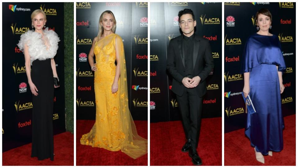 <p>Film and TV stars attending the 8th annual Australian Academy of Cinema and Television Arts International awards. Photo: Getty </p>