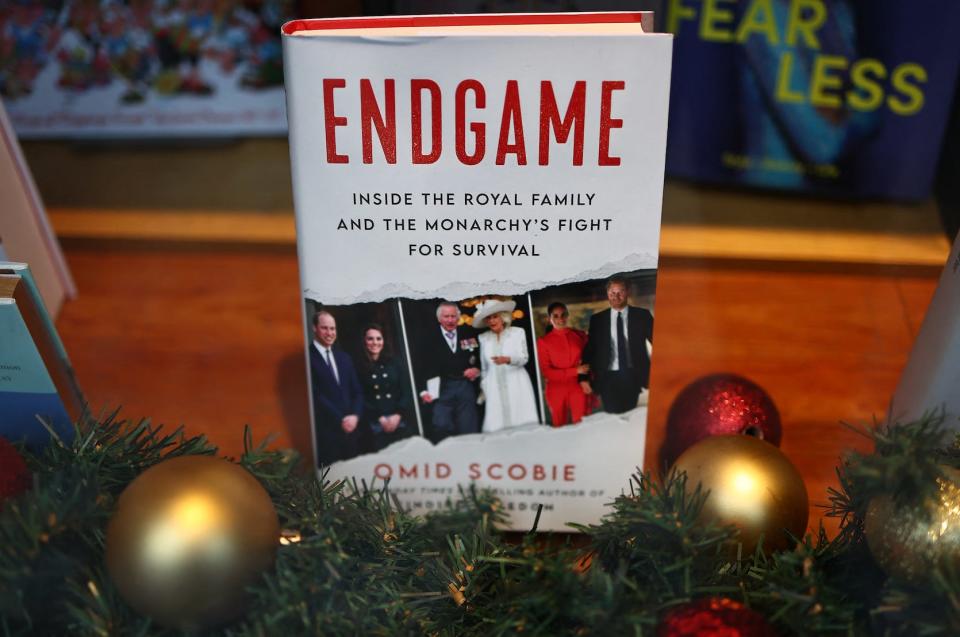 A copy of Omid Scobie's "Endgame" inside a book store in London.