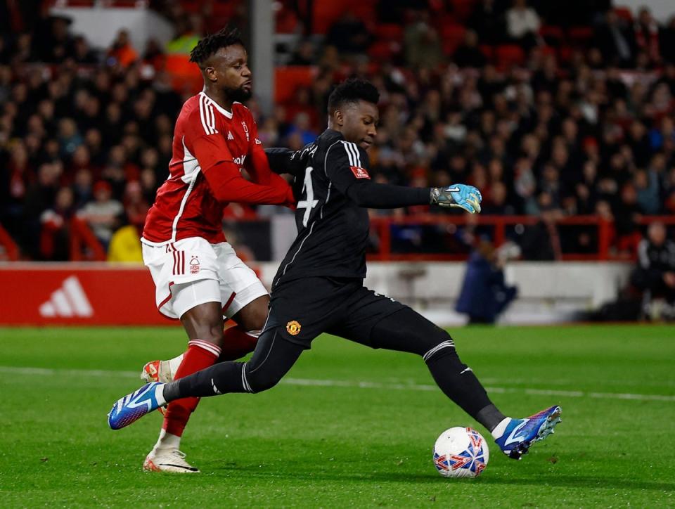 Andre Onana made some superb saves to keep United in the contest (Action Images via Reuters)