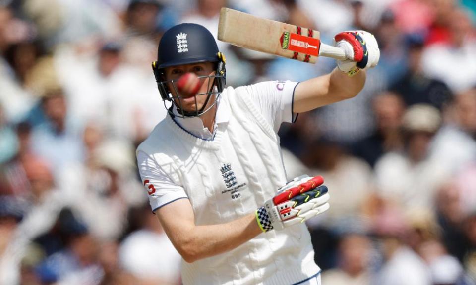 Zak Crawley bats during day two of the fourth Ashes Test