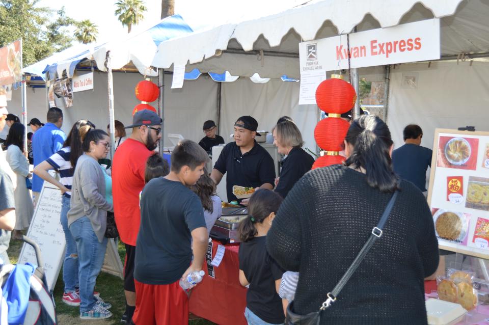 The Kwan Express booth at the Chinese Culture and Cuisine Festival in February 2020.