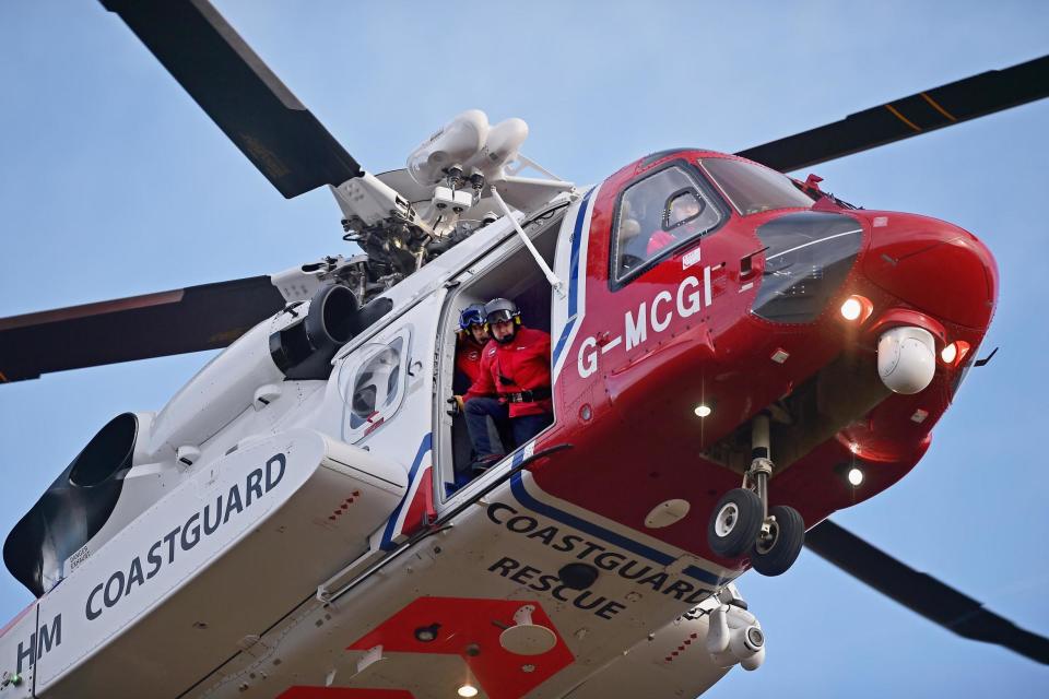 Coastguard helicopters were dispatched to find the man(file photo) (Getty Images)