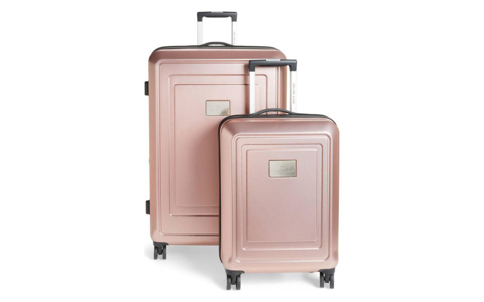 Timbre 2-Piece Rolling Hard-Shell Luggage Set in Rose Gold