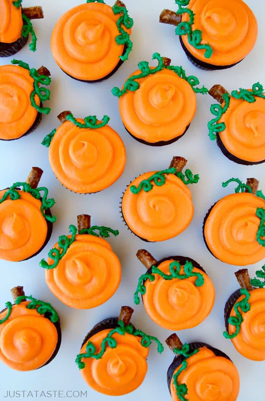 Chocolate Pumpkin Cupcakes