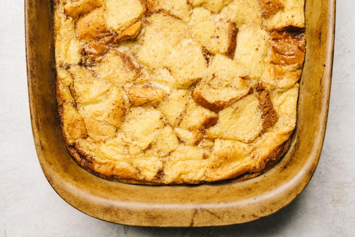 Cropped overhead French Toast Casserole in Frederick, MD, United States