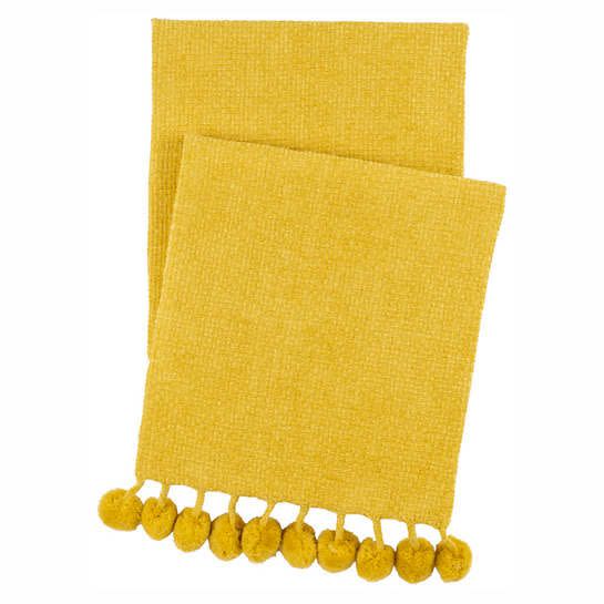 6) Bauble Chenille Gold Throw