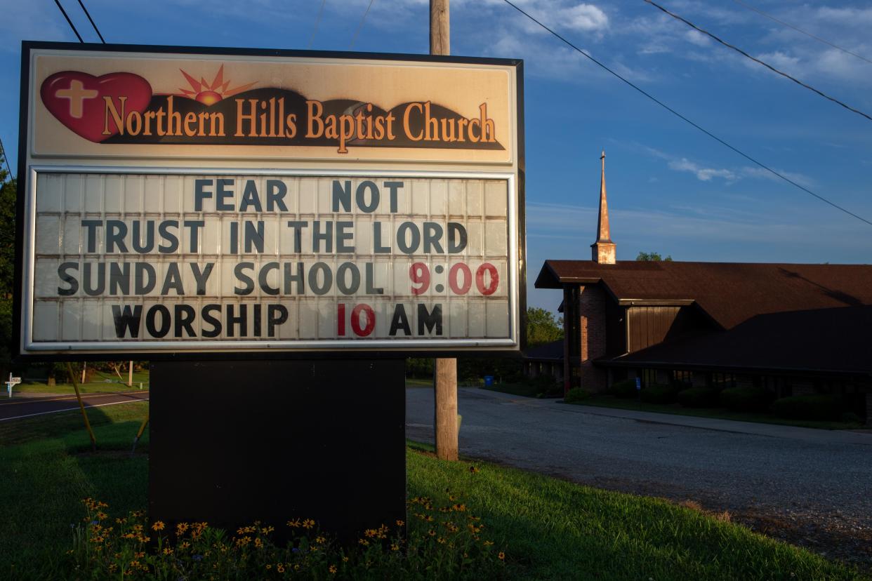 The sign for Northern Hills Baptist Church, 920 N.W. 62nd St., reminds its members to "trust in the Lord." A new law allows 15-year-olds with restricted drivers licenses to drive to all religious events held between 6 a.m. and 9 p.m.