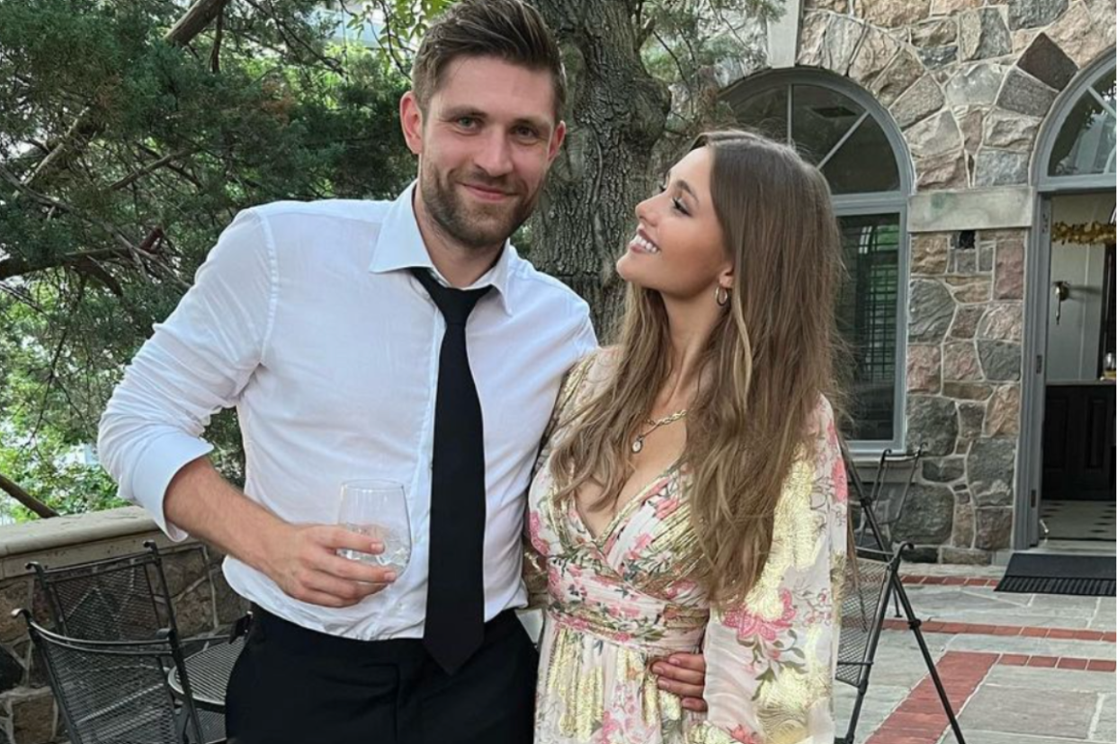 Edmonton Oilers player Leon Draisaitl and Celeste Desjardins announce engagement (Photo via Instagram/ @celestedesjardins)