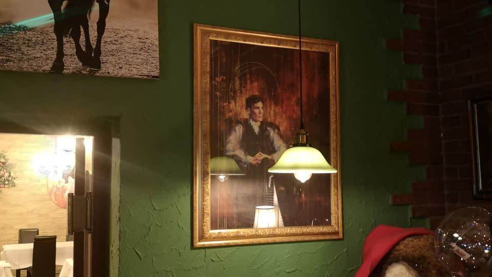 The pub has lifesize Paddington Bears alongside 'Peaky Blinders' portraits. - Julia Buckley/CNN