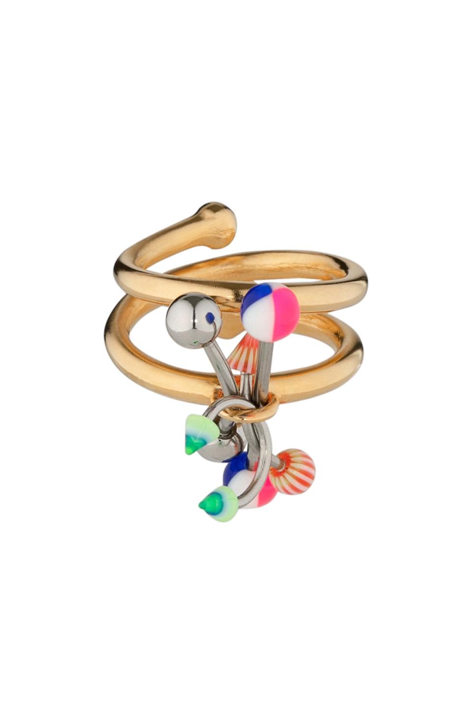 Marine Serre Charms Coiled Ring