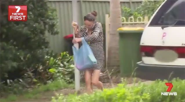 Neighbours reported Ms Johnstone to police. Picture: 7 News