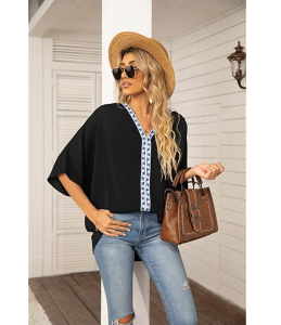 VIISHOW Women's V Neck Chiffon Blouse